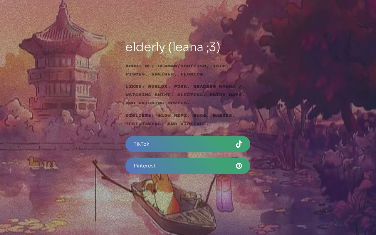 Carrd profile picture for @elderly
